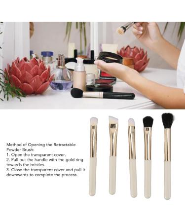 Makeup Brushes Set Travel Makeup Brush Set Portable Multifunctional Mirror Cap for Blending Foundations (white) - Buy Online on GoSupps.com