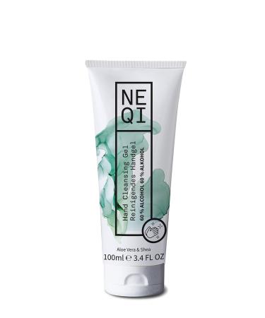 neqi Hand Cleansing Gel 100ml | 60% Alcohol | Kills 99.9% of Bacteria | Aloe Vera & Shea