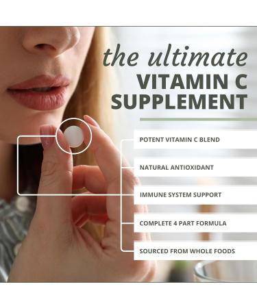 Optimal Health Systems Whole C Chewable | Potent Vitamin C from Whole Foods | Acerola Cherry Orange Fruit & Black Currant + Bioflavenoids | 60 Tablets - Buy Online on GoSupps.com