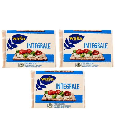 Italian Gourmet E.R. Wasa Integral Pack of 3 Whole Grain Crackers with Fiber-Rich Rye Flour 270g + 400g