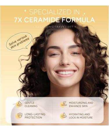 Travel Skin Care Kit Mini Brightening Skin Care Kit for Teens Girls Women Avocado Oil Facial Skin Care for Daily Moisturizing with - Buy Online on GoSupps.com