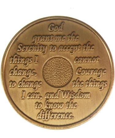 2 Year Bronze AA Sobriety Medallion - Sober Birthday Anniversary Recovery Token - Buy Online on GoSupps.com