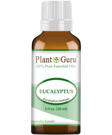 Eucalyptus Essential Oil 1 oz / 30 ml 100% Pure Undiluted Therapeutic Grade for Aromatherapy Diffuser Sinus Relief Allergies Cough Nasal and Chest Congestion