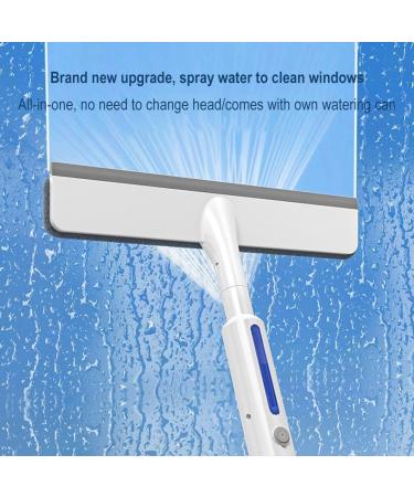 Squeegee For Window Cleaning with Spray and 3 Pads 2024 New Double Sided Spray Window Retractable Cleani Cleaner Spray Glass White 30cm panel - Buy Online on GoSupps.com