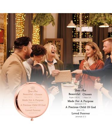 Christian Inspirational Compact Mirror - Valentines Gift for Women, Girlfriend, Wife, Teens, and Kids - Buy Online on GoSupps.com