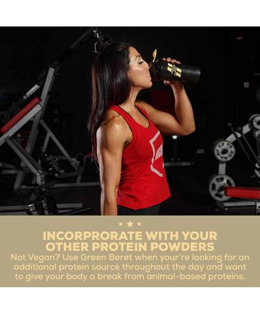 Redcon1 Green Beret Vegan Protein (Peanut Butter) - 20G Protein, 0G Sugar, 30 Servings - No Artificial Flavors - Pack of 1 - Buy Online on GoSupps.com