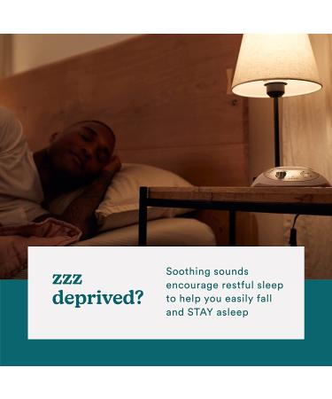 Homedics SoundSleep White Noise Machine - Portable Small Travel Sound Therapy with 6 Nature Sounds for Home, Office, Nursery - Silver - Buy Online on GoSupps.com