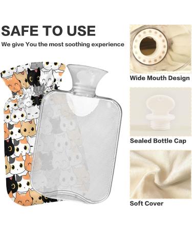 Cute Kitten Heat Bottle | 1L Pain Relief & Warmers for Feet & Bed | Ideal Hot & Cold Compress - Buy Online on GoSupps.com