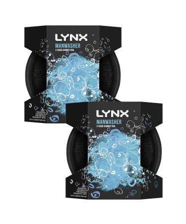 Lynx Manwasher Exfoliates and Gently Cleans Shower Tool for Smoother Skin 2 pc