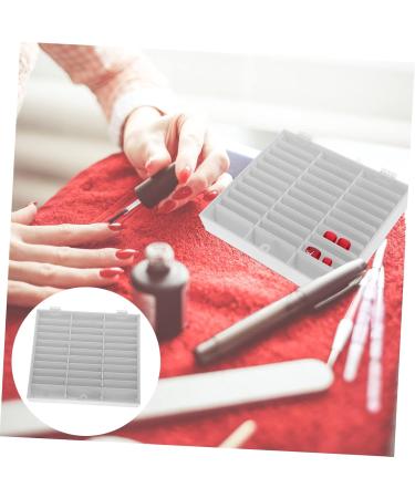 Angoily Box Nail Art Display Box Nail Tip Organizer Nail Art Storage Container Nail Art Container Nail Tips Organizer Nail Art Tips Holder Acrylic Display Stand Manicure White - Buy Online on GoSupps.com