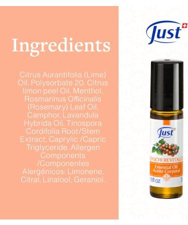 Guduchi Revitalizer Roll-On 5ml | Essential Oils by SwissJust - Lime Lemon Rosemary Camphor & Lavender - International Shipping Available - Buy Online on GoSupps.com