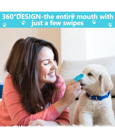 Dog Toothbrush 2 Pack Dog Finger Toothbrush for Dogs Cat Puppy Dental Care&Freshen Breathe Silicone Full Surrounded Bristles Dog Tooth Brush Reusable with Box Easy Dog Teeth Cleaning(Blue+Pink) Blue& Pink - Buy Online on GoSupps.com