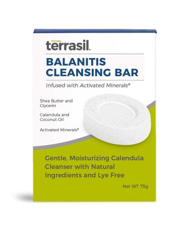 Aidance Balanitis Soap for Natural Gentle Relief of Balanitis Symptoms Irritation Itch Redness & Inflammation with Calendula by Terrasil  75gm Cleansing Bar 1 - Buy Online on GoSupps.com