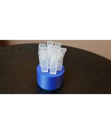 Round Eye Drop Vial Holder - Holds 7 Vials - Keep Daily Usage Organized & Vials Upright - Made in USA - Znet3D (Blue) - Buy Online on GoSupps.com