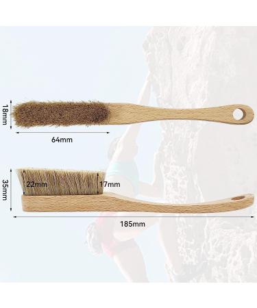 Premium Rock Climbing Brush with Thick Boar's Hair Bristles - Durable Bouldering Brush with Strong Handle | Ideal Rock Climbing Gift - Buy Online on GoSupps.com