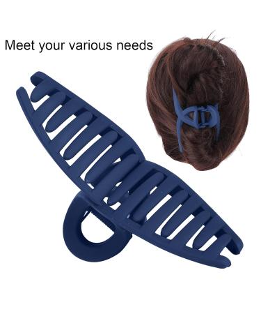 Premium Navy Blue Hair Clips - Slipproof Acetate Strong Claws for Women & Girls | Perfect for Makeup & Cooking - Buy Online on GoSupps.com