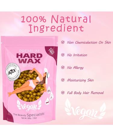 BOYUJK Professional Hard Wax Beads - Painless Hair Removal for Women and Men - Full Body Facial and Legs - 500g Gold - Buy Online on GoSupps.com