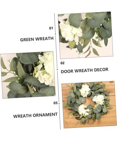LIFKICH 1pc Eucalyptus Leaf Garland Artificial Plants for Outdoors Artificial Wreaths for Outdoor Fall Decorations for Home Spring Ornament Wall Hanging Wreath Hoop Silk Flower Pendant - Buy Online on GoSupps.com