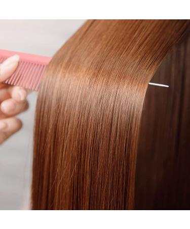 Yumflan Rat Tail Comb for Braiding Hair | Pink Nylon Hair Styling Comb with Stainless Steel Pintail | Sectioning and Parting Tool - Buy Online on GoSupps.com