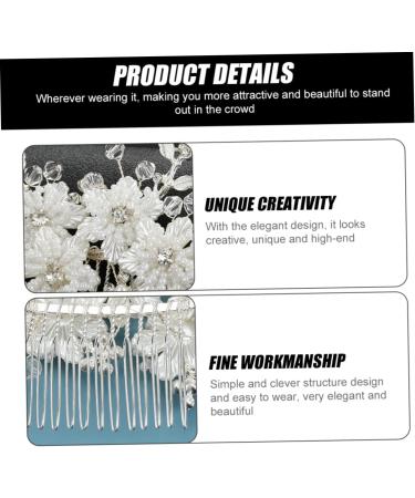 SKISUNO Side Comb Women Insert Comb Bridal Hair Accessories Bridal Hair Comb Wedding Bride Headwear Wedding Bride Headdress Women Hair Comb Accessories Bridal Headpiece Wedding Hair Comb - Buy Online on GoSupps.com