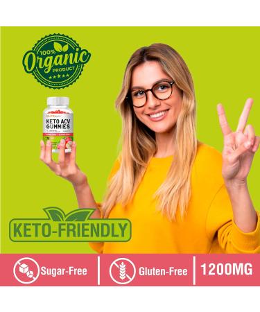 Organic Keto ACV Gummies for Weight Loss | Sugar & Gluten Free Apple Cider Vinegar Supplement for Fat Burn & Metabolism Support (1200MG 60 Count - Buy Online on GoSupps.com