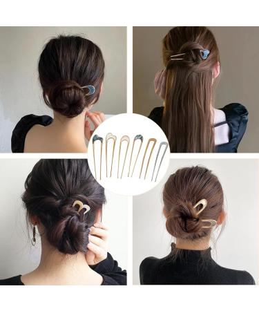 6pcs Vintage French Style Metal Hair Pins for Women - Perfect for Buns, Hairstyles, and Special Occasions - Buy Online on GoSupps.com