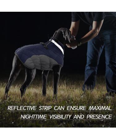 Kuoser Waterproof Dog Coat - Cozy Fleece-Lined Winter Jacket for Small & Medium Dogs | Cold Weather Pet Clothing L Blue - Buy Online on GoSupps.com