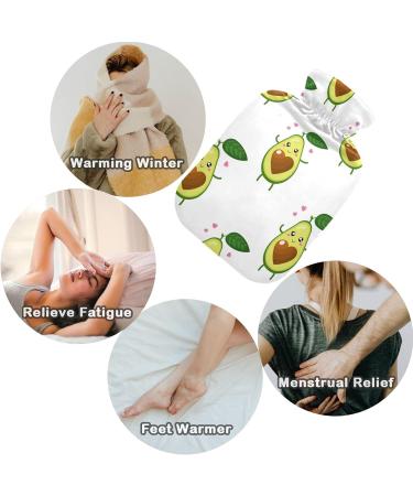 Naanle Herz Avocado 1L Transparent Hot Water Bottle - Bed & Hand Heater for Pain Relief | Heat & Cold Therapy - Buy Online on GoSupps.com