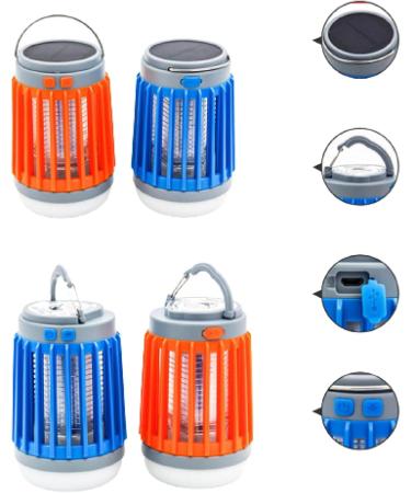 Outdoor Waterproof USB Solar LED Electric Mosquito Killing lamp Charging Lighting Mosquito Catcher Household Silent Mosquito Repellent Orange (withoutsolarenergy) - Buy Online on GoSupps.com