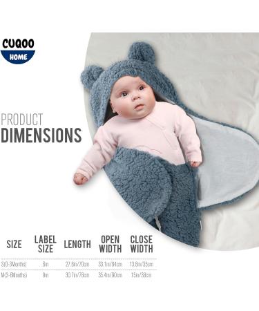 Cuqoo Super Soft Blue Thermal Swaddle Baby Blanket for Newborn | 100% Cotton Baby Essentials for Newborn | Newborn Swaddle Sleeping Bag - Buy Online on GoSupps.com