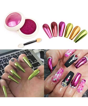 Shop Bishengyf 6-Piece Chrome Nail Powder Set | Metallic Glitter for Stunning Nail Art | Mirror Effect | Summer & Christmas Colors - Buy Online on GoSupps.com