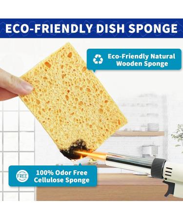 CELOX Large Eco-Friendly Cellulose Kitchen Sponges - 24 Pack Super Absorbent Cleaning Sponges for Dishes - DIY Kids Sponges in Pink-yellow (4.5 x 2.8 x 0.6) - Buy Online on GoSupps.com