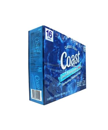 Coast Refreshing Deodorant Soap Bar - 16 Bars - Thick Rich Lather Leaves Your Body Feeling Energized And Clean - Classic Pacific Force Scent 16 Count (Pack of 1) - Buy Online on GoSupps.com