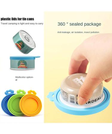 WASYPLSFOI Tin Can Lids Covers Lid Cover for Cans Tins Dog Cat Food Container Plastic 3 Standard Seal with Spoon 3+3 - Buy Online on GoSupps.com