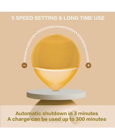 Ultrasonic Rechargeable Silicone Facial Cleansing Brush | 5 Speed Modes | Waterproof Portable Face Scrubber for Deep Cleaning, Exfoliating, and Massaging - Buy Online on GoSupps.com