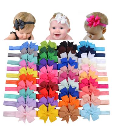 40pcs 3" Baby Girls Grosgrain Ribbon Hair Bows - Buy Online on GoSupps.com