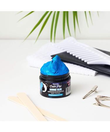 Mysteek Color Pop Temporary Hair Color - Bougie Blue for Dark & Light Hair No Bleach Washout 1 Fl Oz | Mysteek Naturals - Buy Online on GoSupps.com