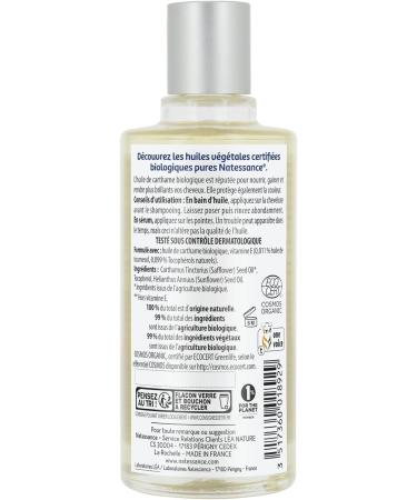 Natessance - Safflower Oil - 100% Pure - Certified Organic Cosmos Organic - 100ml Bottle - Buy Online on GoSupps.com