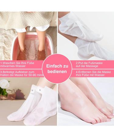 Buy SDSM Foot Mask for Hard Skin - 2 Pairs of Peeling Socks for Dead Skin & Cracked Heels - Plant-Based Moisturizing Formula for Baby Soft Feet (Rose) - International Shipping Available - Buy Online on GoSupps.com