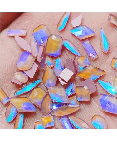FEIlei 50Pcs Mixed Glass Crystal Hybrid Diamond Rhinestones Nail Art Decorations Drop Rhombus Flatback Stones 3D Gems - Buy Online on GoSupps.com