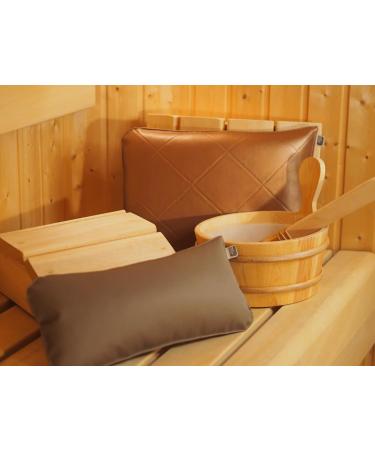 Original Sauna Cushion Premium | High-Quality Handmade Artificial Leather | Best Hygiene Properties | Orange - International Shipping Available - Buy Online on GoSupps.com