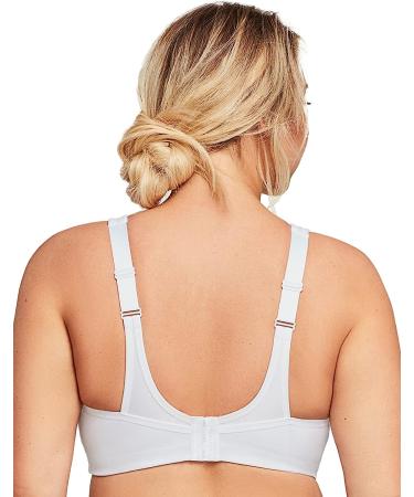 Glamorise Women's No Bounce Plus Size Camisole Sports Bra #1066 | 42DD White - Buy Online on GoSupps.com