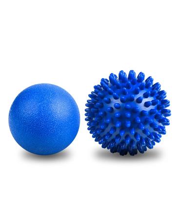 Uraqt massage balls fascia ball 2 pieces of fascia ball fitness massage ball hard hedgehog ball with knobs for feet hands back legs 2 pcs