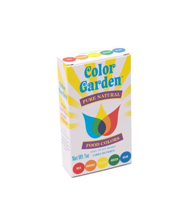 Color Garden Pure Natural Food Colors - Multi Pack (5 ct, 1 oz) | Organic & Safe for Baking - Buy Online on GoSupps.com