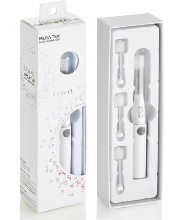 Lumi 360 Round Head Sonic Electric Toothbrush for Adults - LED Microfiber Bristles, Gentle Sonic Technology, Vibrating, 4 Brush Heads - 5 Piece Set - Buy Online on GoSupps.com