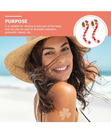 Lot de 2 Rouleaux d'Autocollants Corporels de Bronzage Rouge 15 Pouces 500 Pi ces par Rouleau Autocollants Solaires Amovibles pour Bains de Soleil et Soins du Corps - Buy Online on GoSupps.com