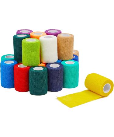 Self Adhesive Stretch Bandage Wrap 3x5 Yards - Vet Tape for First Aid, Pets, Sports - 12 Colors - Buy Online on GoSupps.com