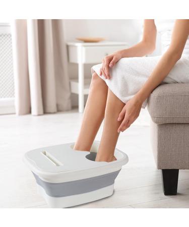 Collapsibles Foot Bath Basin Foot Soak for Foot Spa Foldable Foot Bath Tub Basin Tools Footbath Tub | Spa Basin for Soaking Tired Help Sleep for Family Spa Pedicure White - Buy Online on GoSupps.com