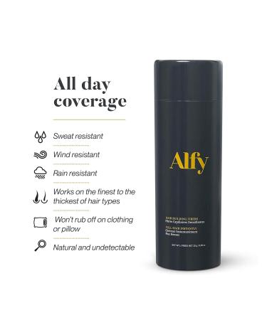 Alfy Starter Kit - Premium Hair Fibers for Thinning Hair | Keratin Hair Building for Men & Women | Conceal Bald Spots - Dark Brown - Buy Online on GoSupps.com