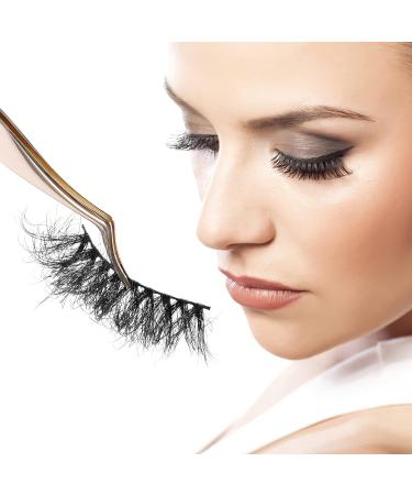 Embagol False Eyelashes Applicator Tool - Precision Gold Tweezers for Extension Application & Removal - Buy Online on GoSupps.com